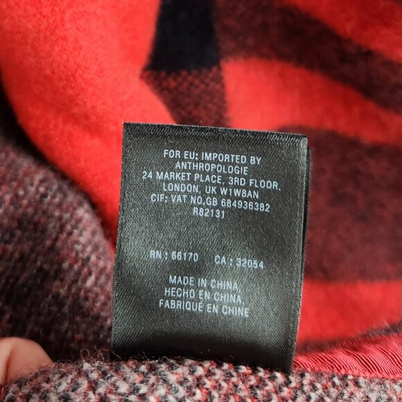 Anthropologie Field Flower Cressida Wool Plaid Hooded Sweater Coat sz XS - Picture 12 of 12